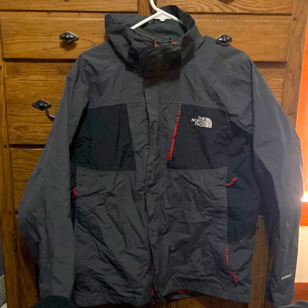 North Face rain jacket with removable hood